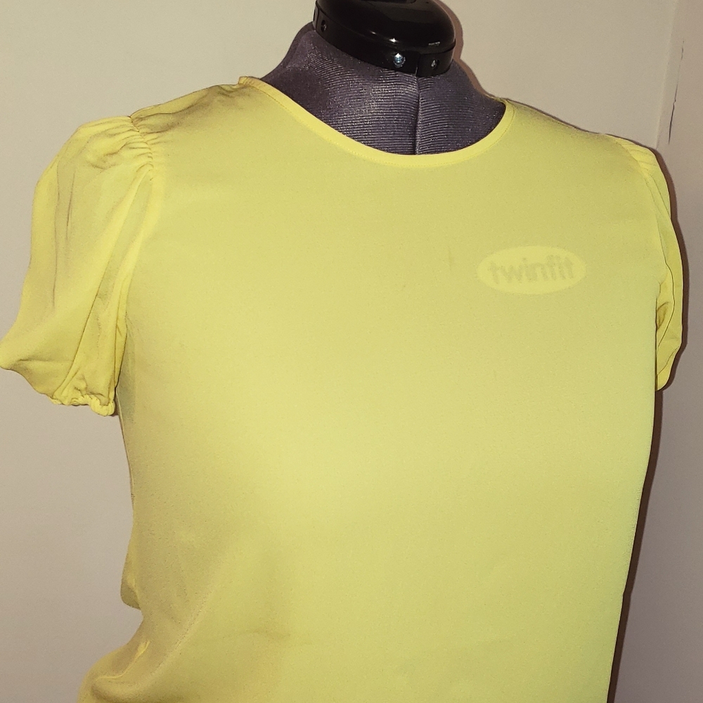 Puff sleeve yellow blouse XLT